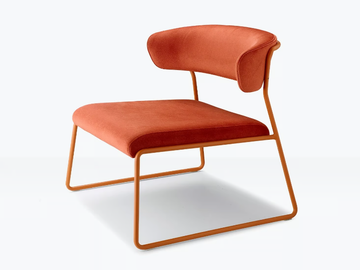 LISA LOUNGE - Sled base fabric armchair by SCAB DESIGN - view 2